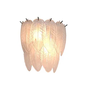 Antique Nordic Glass Plume Sconce Wall Lamp