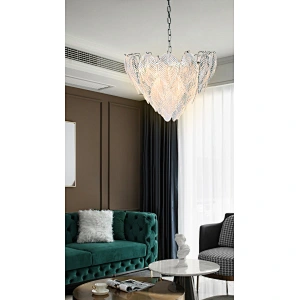 Luxury Modern Leaves Glass Chandelier