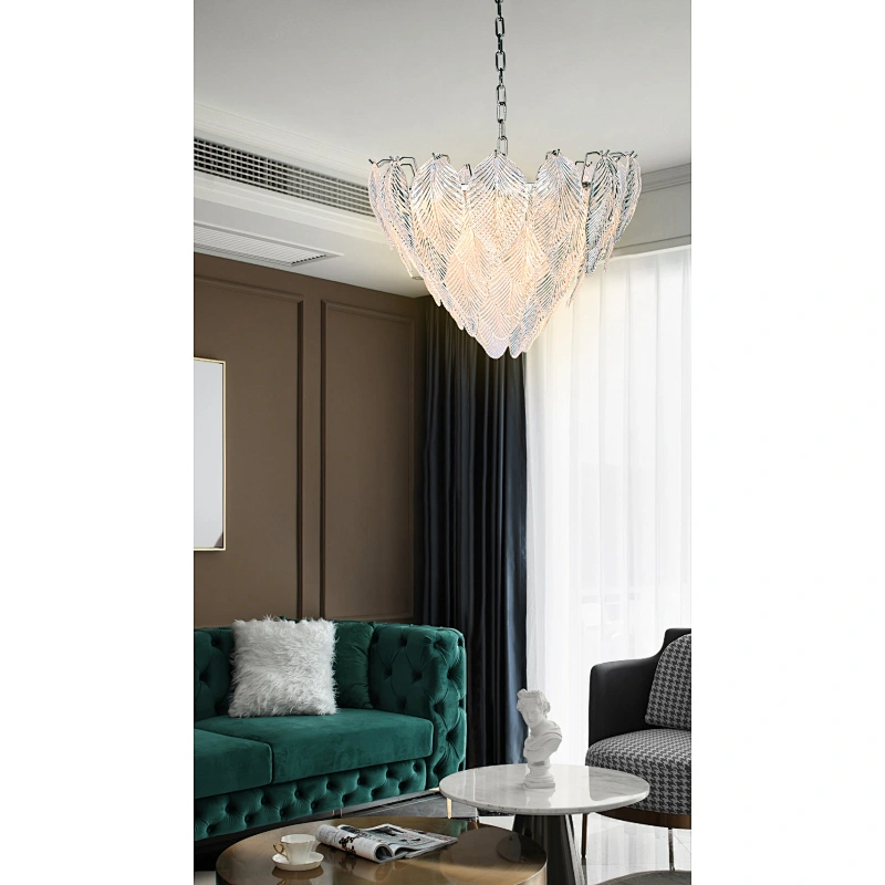Luxury Modern Leaves Glass Chandelier