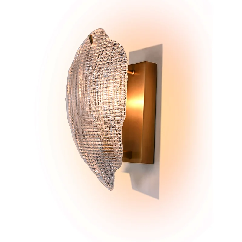 Unique Texture Fallen Leaves Glass Wall Lamps