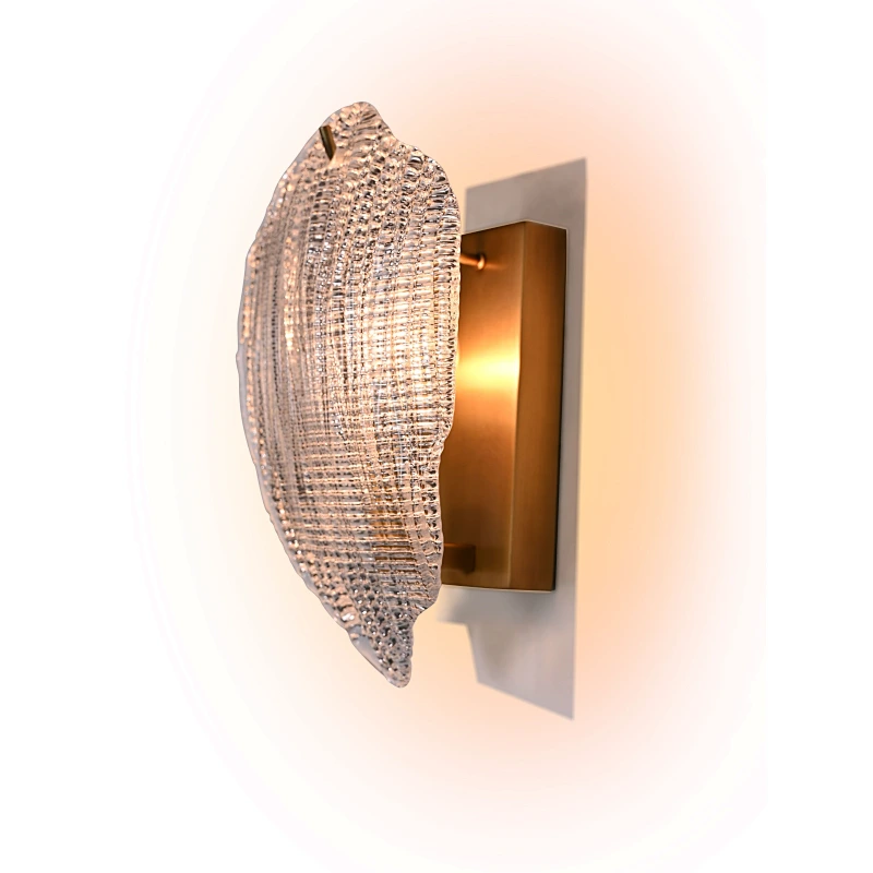 Unique Texture Fallen Leaves Glass Wall Lamps