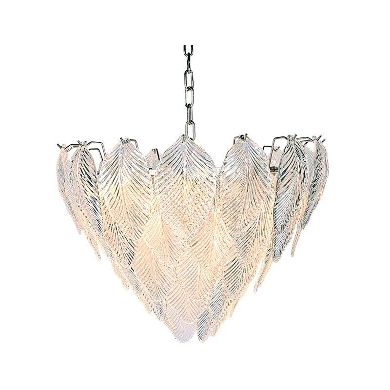 Luxury Modern Leaves Glass Chandelier