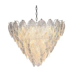 Luxury Modern Leaves Glass Chandelier For Living Room
