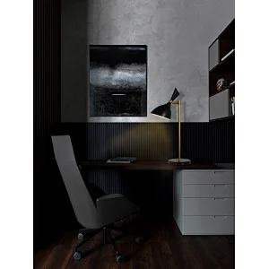 Modern style simple black Aluminum Cone Slanted Shade marble base desk reading lamp