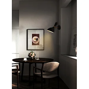 Simple Black Swing Shade Antique Brass Decorative Scone Wall Reading Lamp