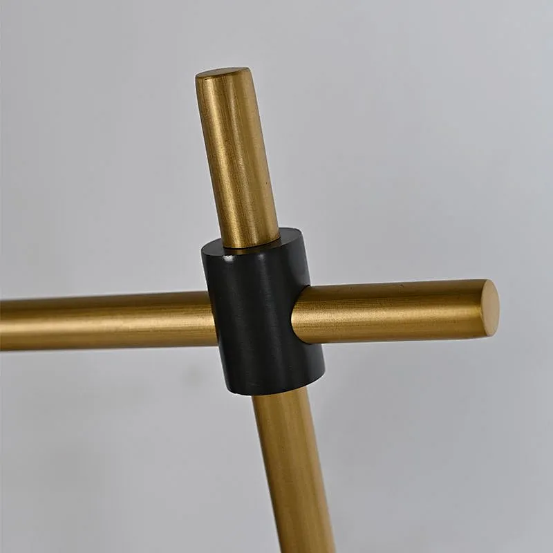 Simple black Antique Brass Tube Marble Base Desk Table reading lamp