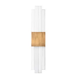 Antique brass acrylic columns wall lamp for hotel and home decor