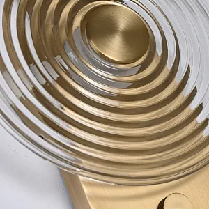 Modern Forms LED Dimmable Circular Ripple Glass Wall Lamp Indoor Wall Sconce