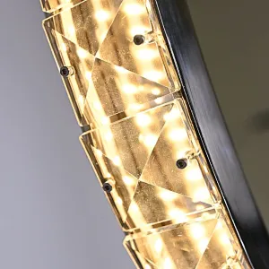 Hanging crystal glass LED ring pendant light ceiling light for dinning room