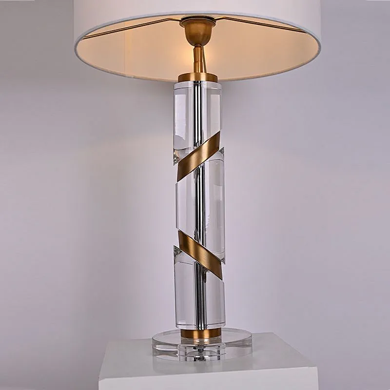chrome and crystal table lamps