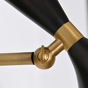 Simple Black Swing Shade Antique Brass Decorative Scone Wall Reading Lamp