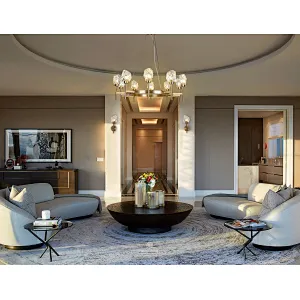 Modern Luxury Decorative Irregular Solid Crystal Glass Chandelier