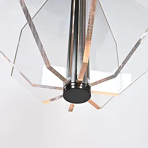 LED Octagonal acrylic hanging restaurant pendant lamp for dining room