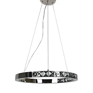 Unique artistic crystal glass LED ring restaurant pendant light for dinning room