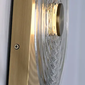 Modern Forms LED Dimmable Circular Ripple Glass Wall Lamp Indoor Wall Sconce