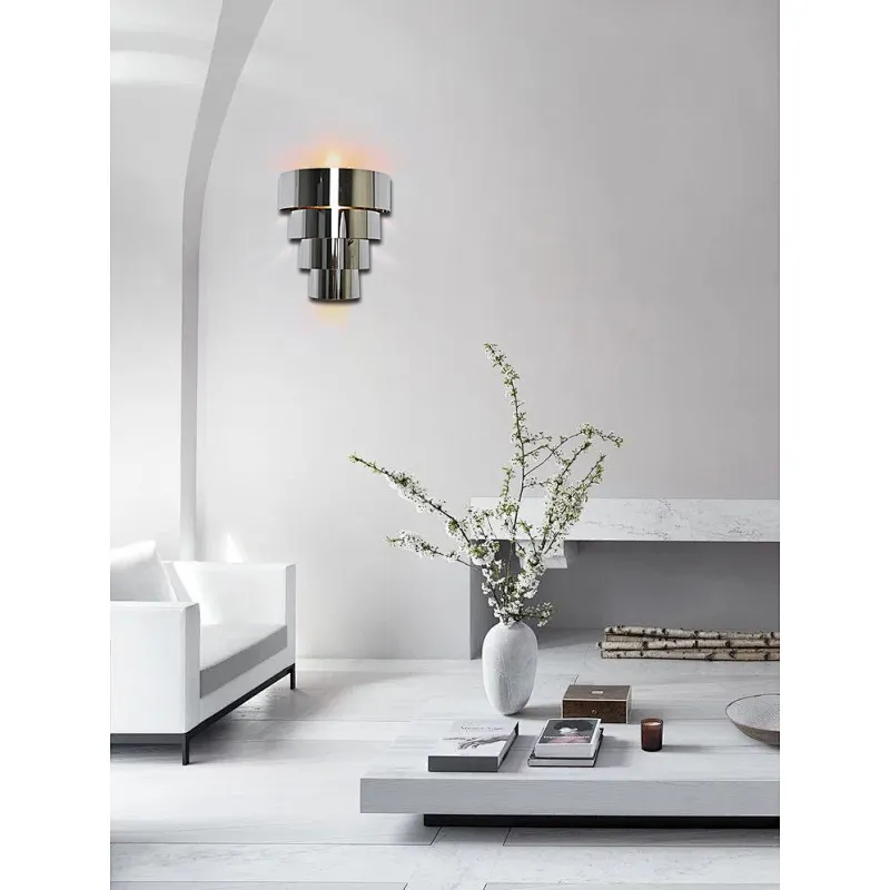 Antique Luxury Metal Home Lamp Wall Semicircle Layering Wall Lamp
