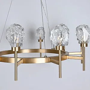 Modern Luxury Decorative Irregular Solid Crystal Glass Chandelier