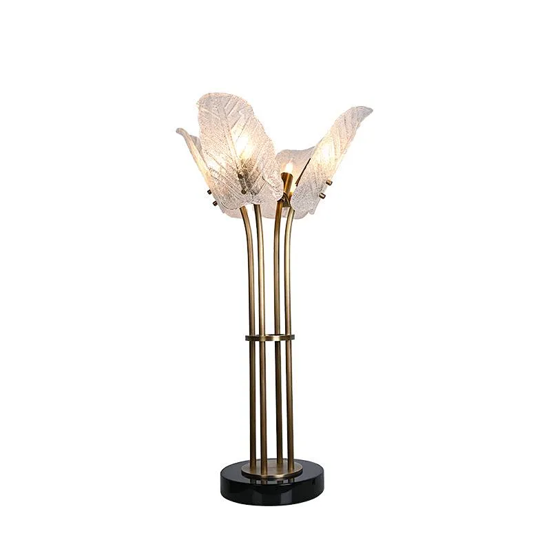 Fashioned Of Chic Glass Marble Base Table Lamp Steel Holder Decorative Table Light