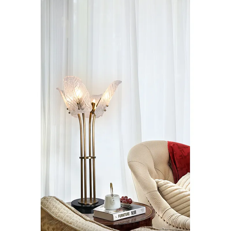 Fashioned Of Chic Glass Marble Base Table Lamp Steel Holder Decorative Table Light