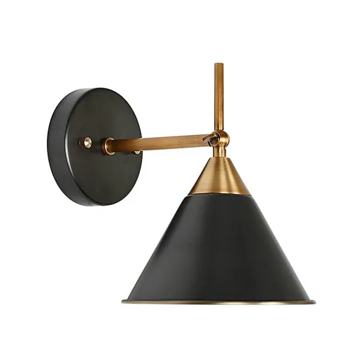 Simple black swing shade sconce wall Lamp