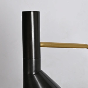 Modern style simple black Aluminum Cone Slanted Shade marble base desk reading lamp
