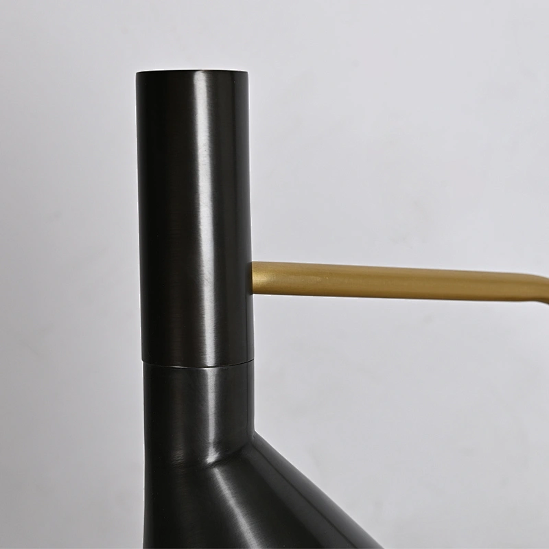 Modern style simple black Aluminum Cone Slanted Shade marble base desk reading lamp