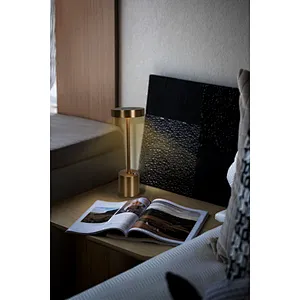 Mini Gold Table Lamp Decorative Led Cordless Light Button Switch Portable Table Lamp