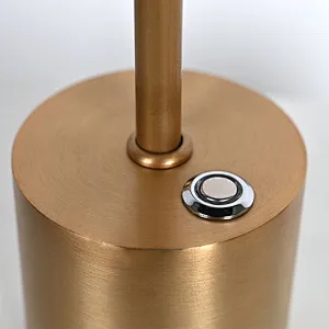 Mini Gold Table Lamp Decorative Led Cordless Light Button Switch Portable Table Lamp