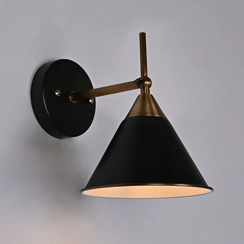 Simple black swing shade sconce wall Lamp