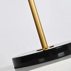 Modern style simple black Aluminum Cone Slanted Shade marble base desk reading lamp