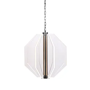 LED Octagonal acrylic hanging restaurant pendant lamp for dining room