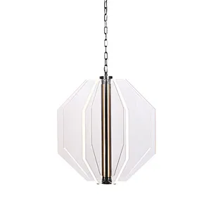 LED Octagonal acrylic hanging restaurant pendant lamp for dining room