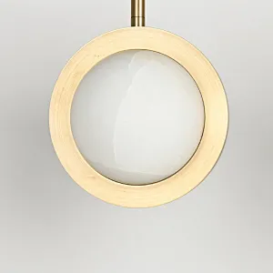 Antique brass finish 4 planet balls alabaster restaurant pendant light