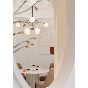 Luxury modern cloud textured glass ball chandelier for restaurant and living room