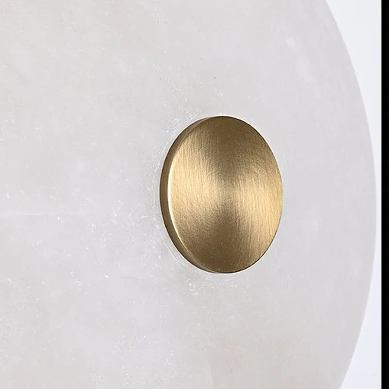 Semicircle shell alabaster bedside wall light for living room and bedroom