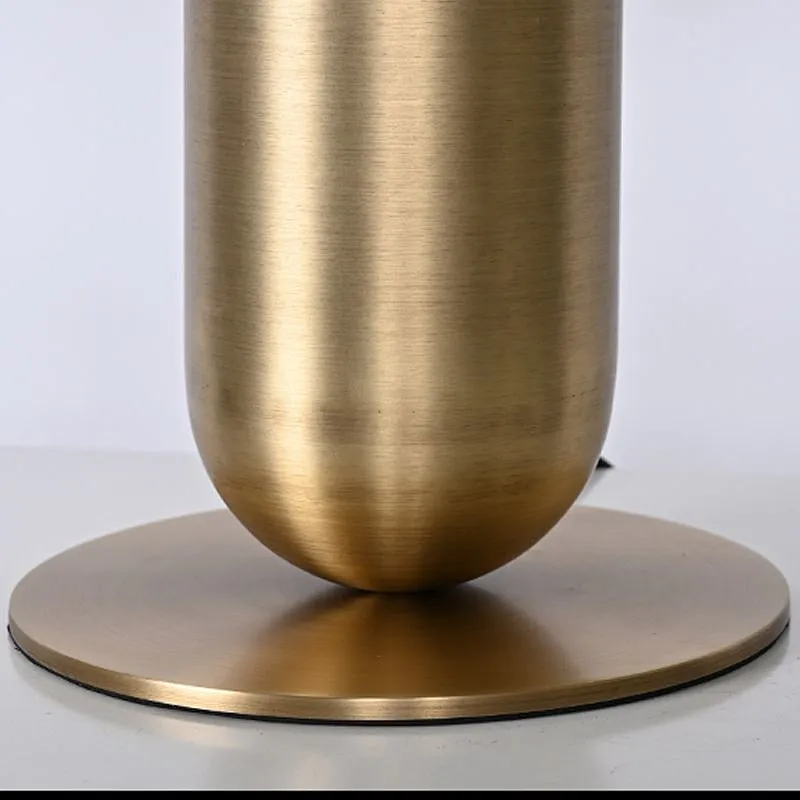 Antique brass mushroom alabaster desk table lamp for living room and study