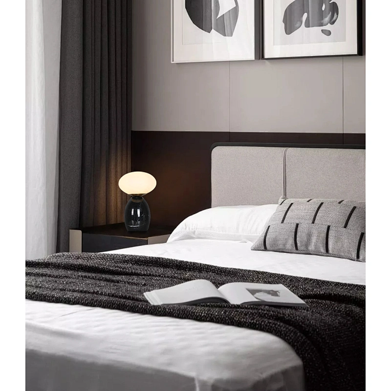 Mini mushroom glass ball bedside table lamp for bedroom and dining-table coffee table