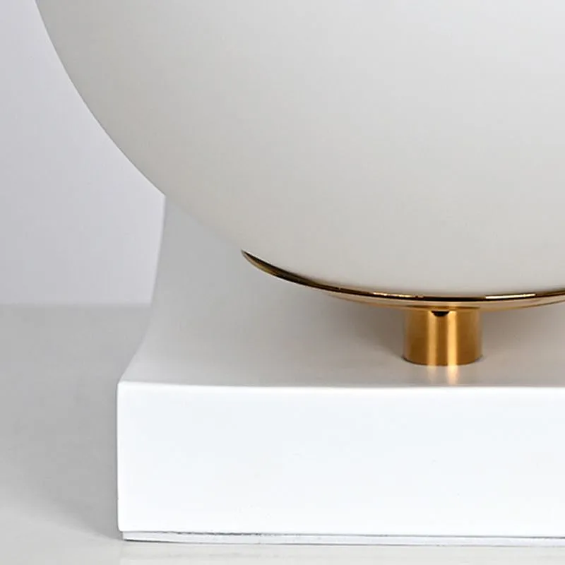 White slop sunshine milky glass gall bedside table lamp for bedroom and coffee table