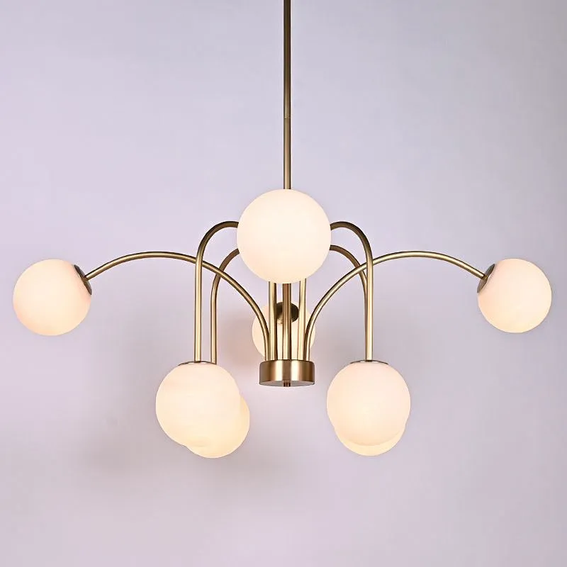 Luxury modern cloud textured glass ball chandelier for restaurant and living room