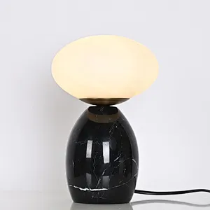 Mini mushroom glass ball bedside table lamp for bedroom and dining-table coffee table