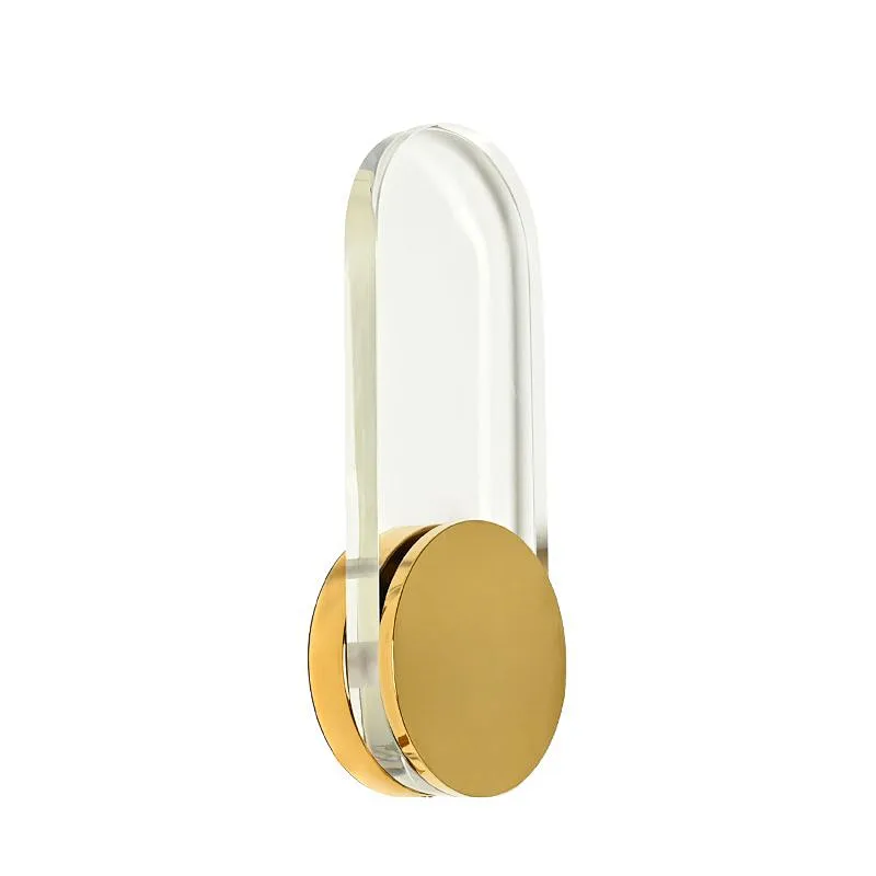 LED light source concise luxury crystal glass wall light