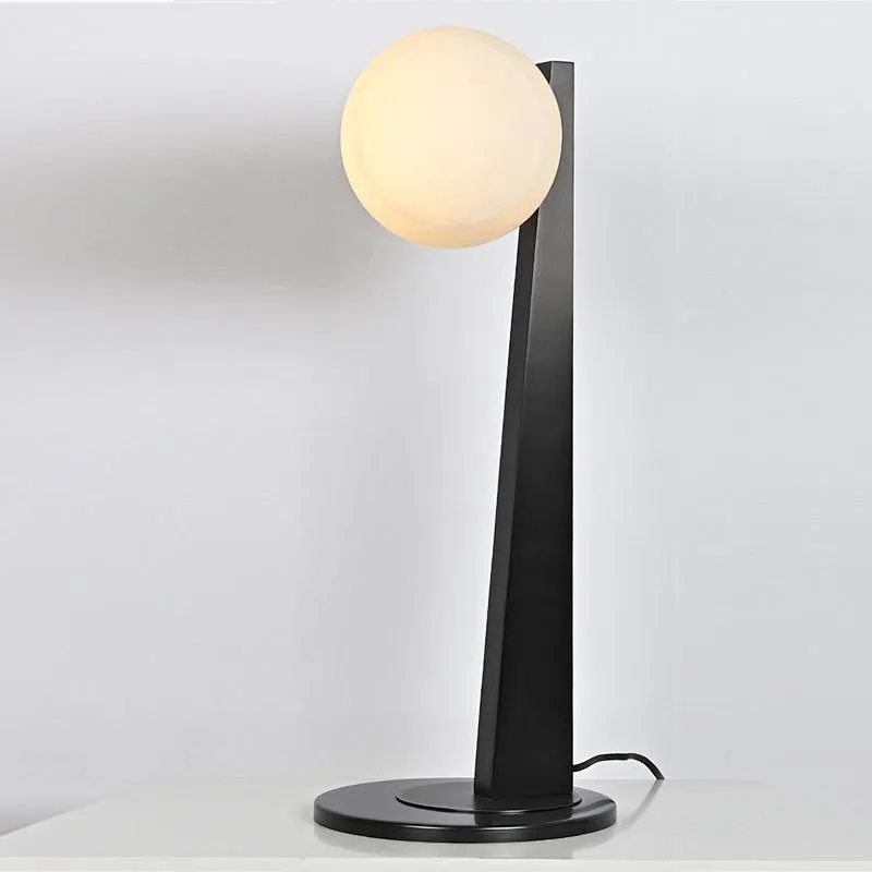 Bronze finish moon alabaster bedside table lamp for living room and bedroom
