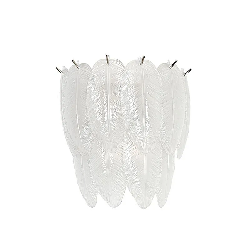 Antique Nordic Glass Plume Sconce Wall Lamp