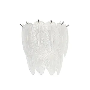 Antique Nordic Glass Plume Sconce Wall Lamp