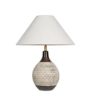 Wabi-Sabi pottery moulded honeycomb simple retro table lamp for living room