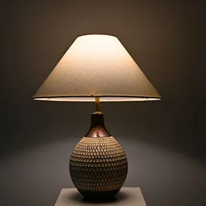Wabi-Sabi pottery moulded honeycomb simple retro table lamp for living room
