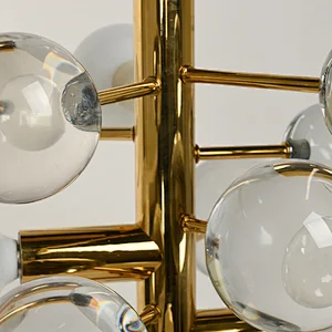 Modern style globe bubble crystal glass pendant light restaurant chandelier for dining room