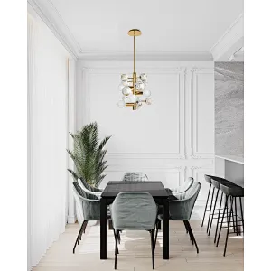 Modern style globe bubble crystal glass pendant light restaurant chandelier for dining room