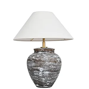 Vintage Handmade Rustic Wabi Sabi Inspired Pottery Ceramic Table Lamp