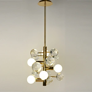 Modern style globe bubble crystal glass pendant light restaurant chandelier for dining room